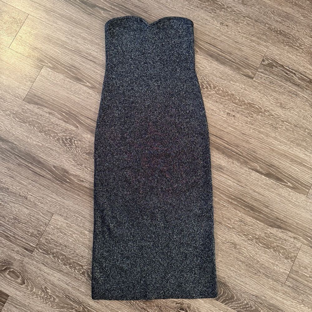 Abercrombie & Fitch Strapless Sparkle Midi Dress New